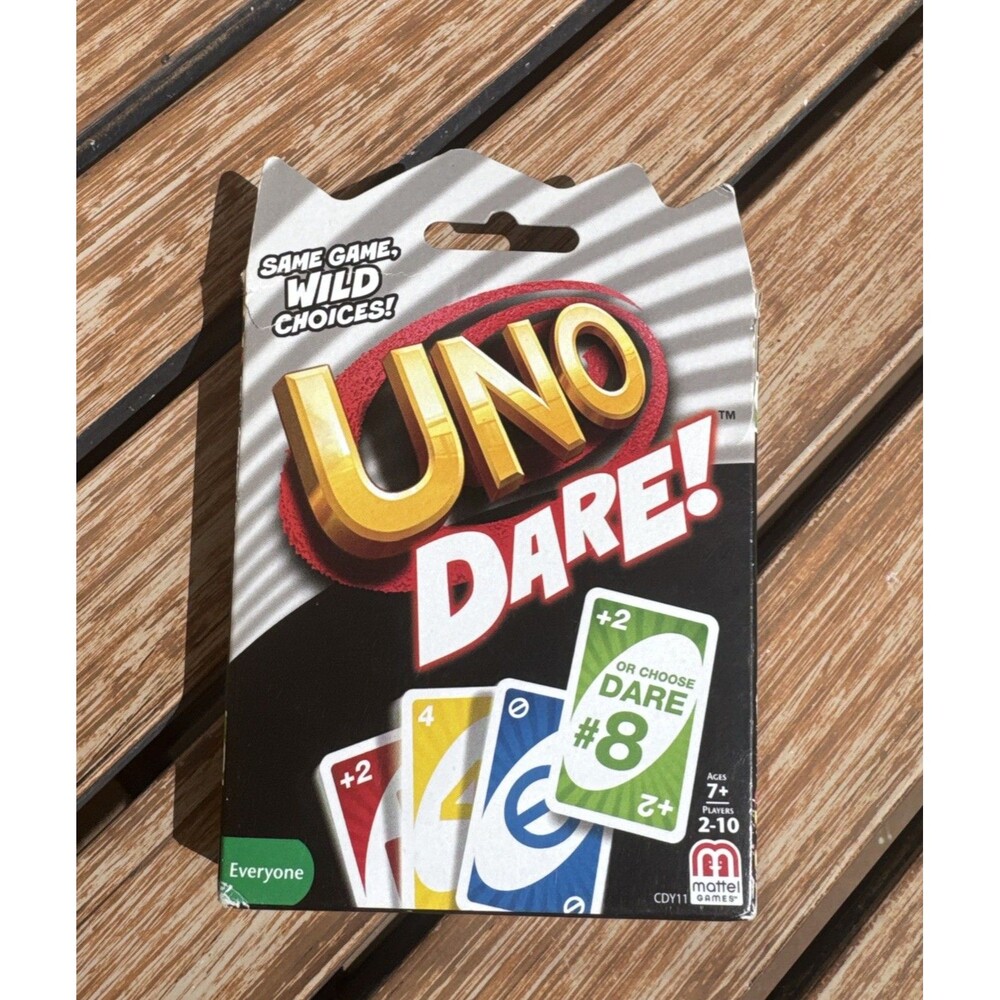 Uno Dare! Card Game Same Game Wild Choices! Mattel Kids or Adults ages 7 and up